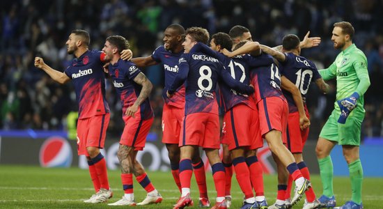 'Atletico' cīņā par pēdējo ceļazīmi B grupā apsteidz 'Porto' un 'AC Milan'