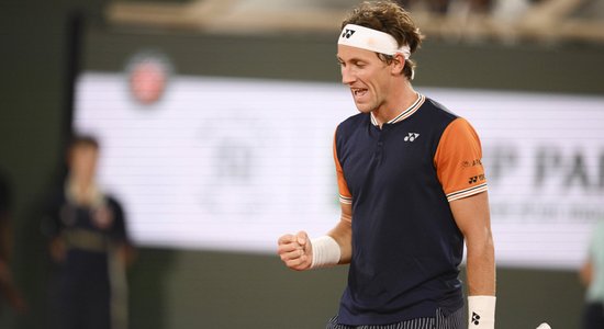 'French Open': skandināvu duelī atkal pārāks Rūds, pusfinālā duelis ar Zverevu