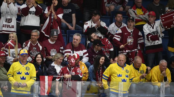 Hokejs, pasaules čempionāts: Latvija - Zviedrija