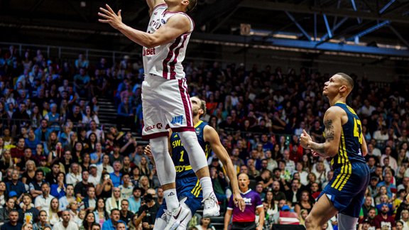 Basketbols, pārbaudes spēle: Latvija - Zviedrija