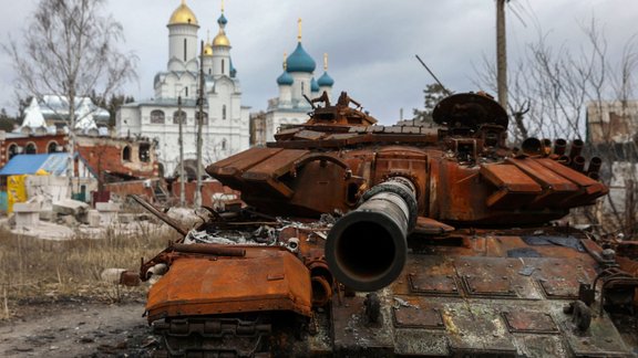 Ukraina karš krievu tanks 