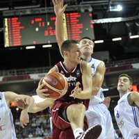 Latvijas basketbolisti nervozā cīņā sagādā čehiem pirmo zaudējumu