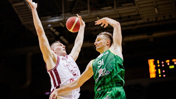 Basketbols, pārbaudes spēle: Latvija - Lietuva - 27