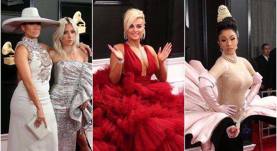 Dekoltē un stila kļūmes: 'Grammy' ceremonijas iespaidīgākie tērpi