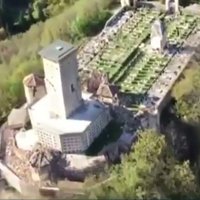 ВИДЕО: Последствия мощного землетрясения в Италии сняли с вертолёта