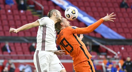 Latvijas futbola izlase mājās tiekas ar zvaigžņoto Nīderlandi