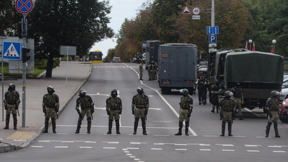 Baltkrievija, Minska, Protesti, OMON