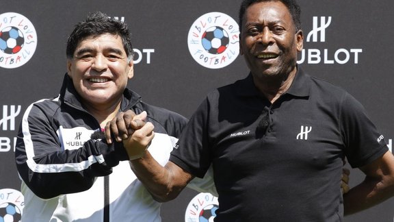 Diego Maradona and Pele 