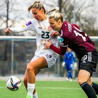 Latvijas futbolistes pieticīgi sāk Eiropas čempionāta kvalifikāciju