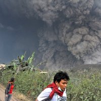 Pēkšņi 'atmostas' Sinabungas vulkāns un dzēš dzīvības