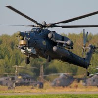 Foto: Cik draudīga izskatās Krievijas helikopteru flote