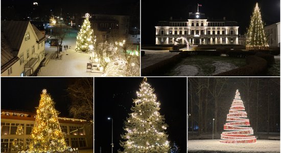 Foto: Kur skaistāko Ziemassvētku eglīti atrast Vidzemē un Latgalē 