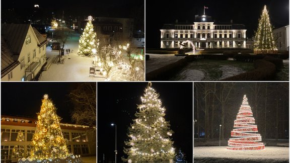 Foto: Kur skaistāko Ziemassvētku eglīti atrast Vidzemē un Latgalē 