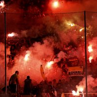 Grieķijas futbolā nekārtību dēļ atkal nepabeidz spēli