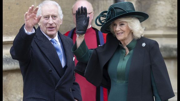 UK Royals at Easter Sunday church service