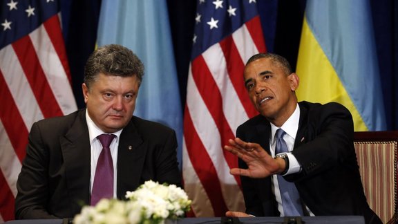 Petro Poroshenko and Barak Obama