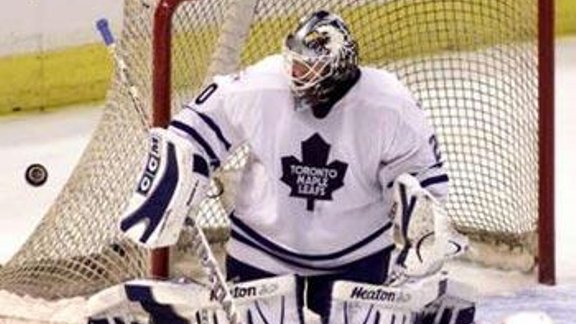 Toronto "Maple Leafs" vārtsargs Eds Belfūrs.