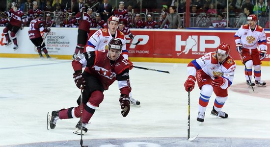 Хоккеистам Латвии удалось размочить ворота сборной России за семь минут до конца