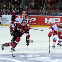 Хоккеистам Латвии удалось размочить ворота сборной России за семь минут до конца