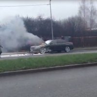 На Деглава сгорела хорошая, годная еще BMW (видео)