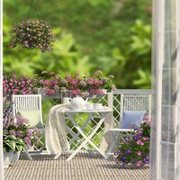 Četras viegli kopjamas puķes balkona dārziņam