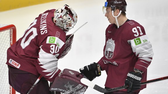 Hokejs, pasaules čempionāts: Latvija - Krievija