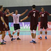 ФОТО: Волейболисты Латвии пробились в стыковые матчи за путевку на ЧЕ