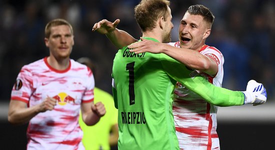 UEFA Eiropas līgas pusfinālā kā pirmā iekļūst 'RB Leipzig'