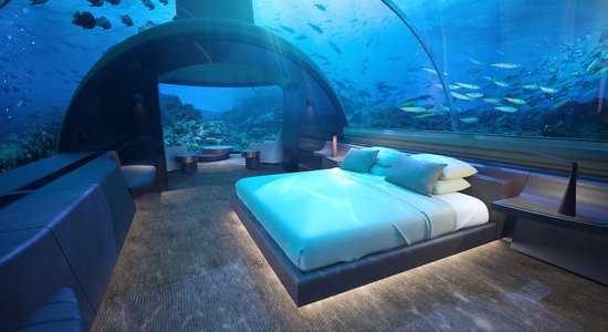 Kā izskatīsies pirmā zemūdens luksusa viesnīca, kur nakšņošana maksās 40 tūkstošus eiro