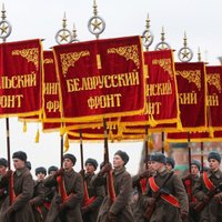 В Москве прошел марш, посвященный параду 7 ноября 1941 года