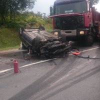 На шоссе Рига — Лиепая произошла тяжелая авария