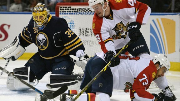 Buffalo Sabres Linus Ullmark, Florida Panthers Logan Shaw