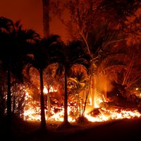 Foto: Kīlauea vulkāna lavas straumes turpina aprīt desmitiem māju