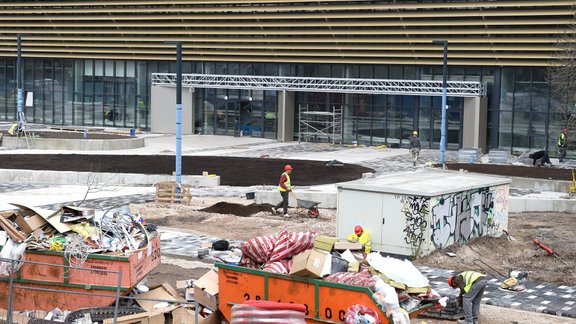 Hokejs, pasaules čempionāts: Daugavas stadiona halles celtniecības darbi