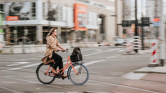 velosipēds sieviete ritenis pilsēta veloceliņš