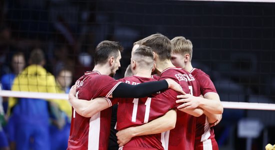 Latvijas volejbolisti cīnās par otro uzvaru Eiropas čempionāta finālturnīrā