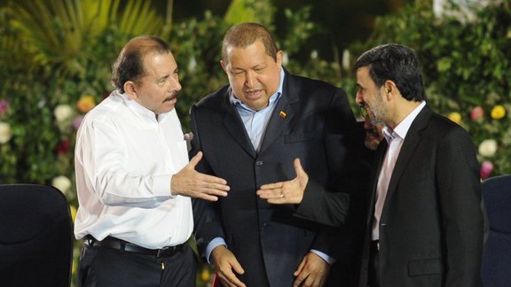 Ortega, Chavez and Ahmadinejad