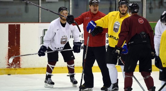 ФОТО: Сборная Латвии начала подготовку к турниру Euro Ice Hockey Challenge