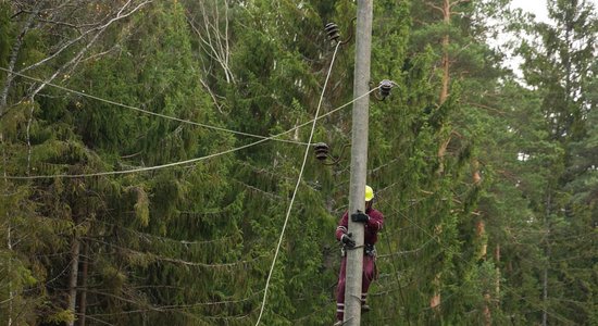 Latgalē vēja dēļ kavēta elektroapgāde aptuveni diviem tūkstošiem 'Sadales tīkla' klientu