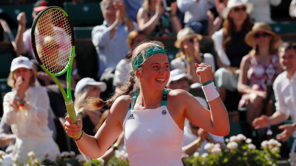 Teniss, Frenc Open pusfināls: Jeļena Ostapenko - Timea Bacinski - 14