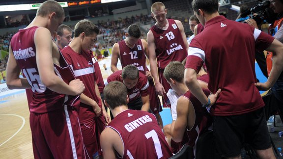 EČ basketbolā U-18 izlasēm: Latvija - Lietuva - 68