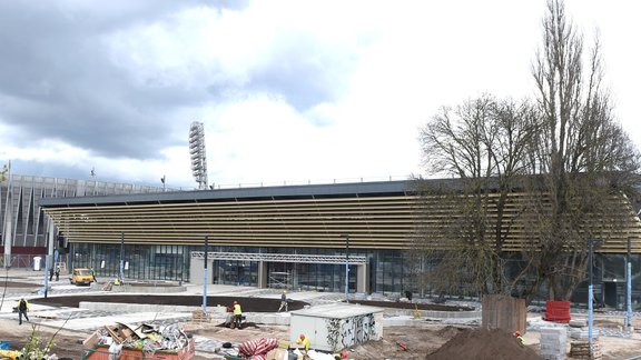 Hokejs, pasaules čempionāts: Daugavas stadiona halles celtniecības darbi