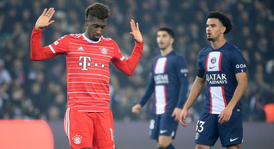 'Bayern' neitralizē PSG draudus un uzvar Čempionu līgas astotdaļfināla pirmajā mačā