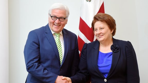 Frank-Walter Steinmeier and Laimdota Straujuma