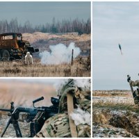 Foto: 'Debesu karavīru' rota Kadagā rāda iznīcinošu uguns jaudu