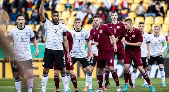 Latvijas U-21 futbola izlase Eiropas čempionāta kvalifikācijas mačā zaudē Vācijai