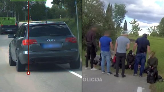 Video: Rēzeknes novadā pēc pakaļdzīšanās aizturēti robežpārkāpēji un to pārvadātājs