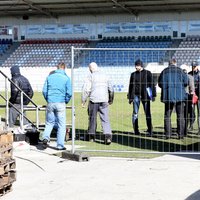 'Skonto' stadiona sāga: tiesu izpildītājam liedz izvest apķīlātās mantas