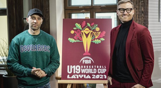 Foto: Par Latvijā gaidāmā U-19 Pasaules kausa basketbolā logo pamatu izvēlēts ozols