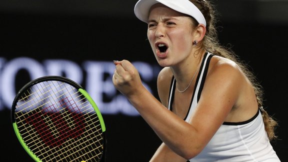 Tenis, Australian Open: Jeļena Ostapenko - Karlolīna Pliškova - 7